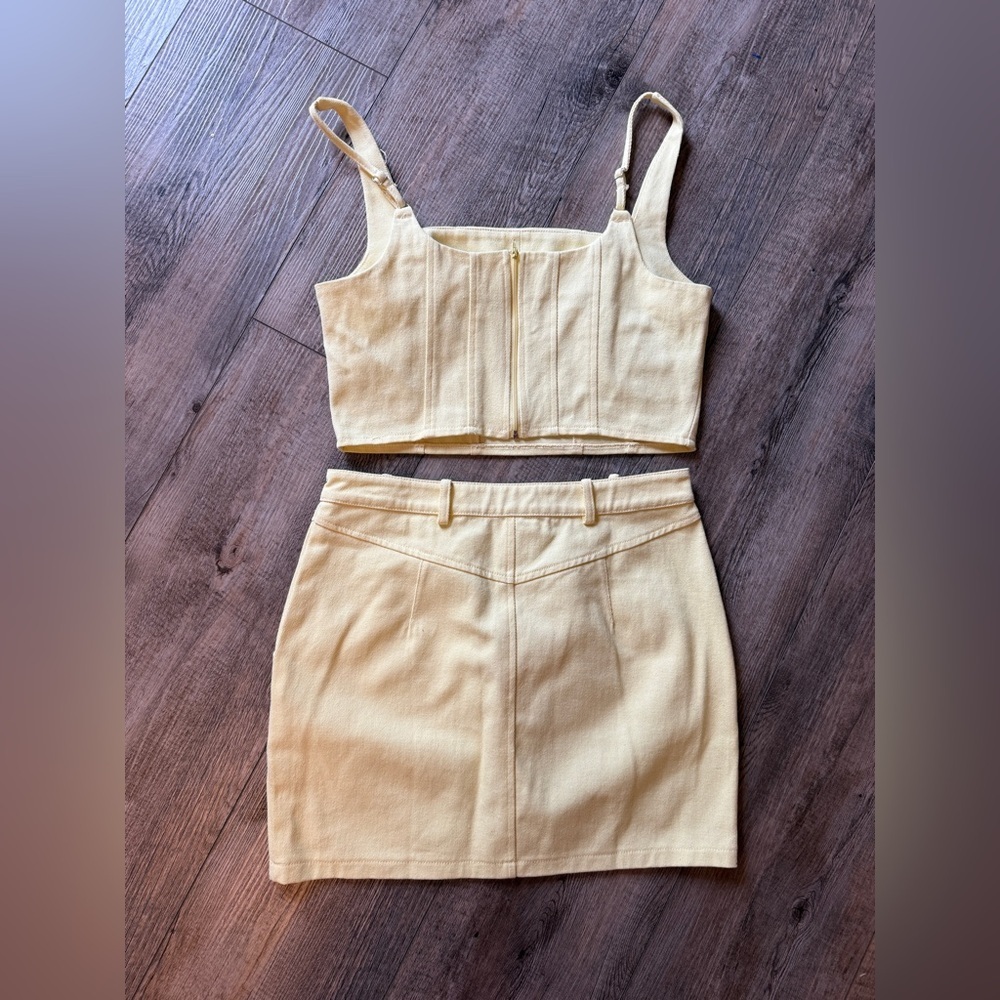 Listicle Mustard Skirt Set - Picture 2 of 8